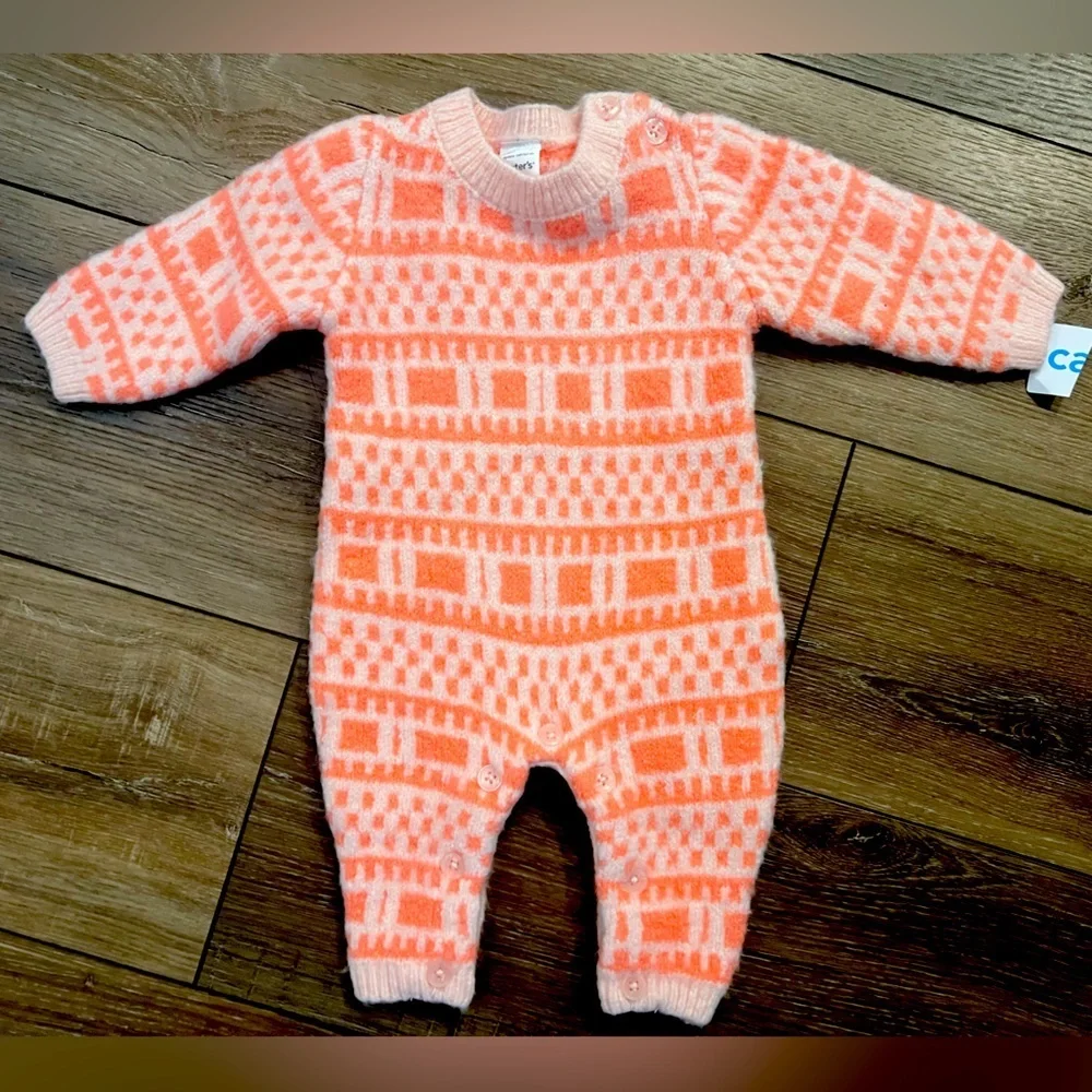 NWT - Carter’s - Jersey Printed‎ Sweater Knit Jumpsuit Various Sizes